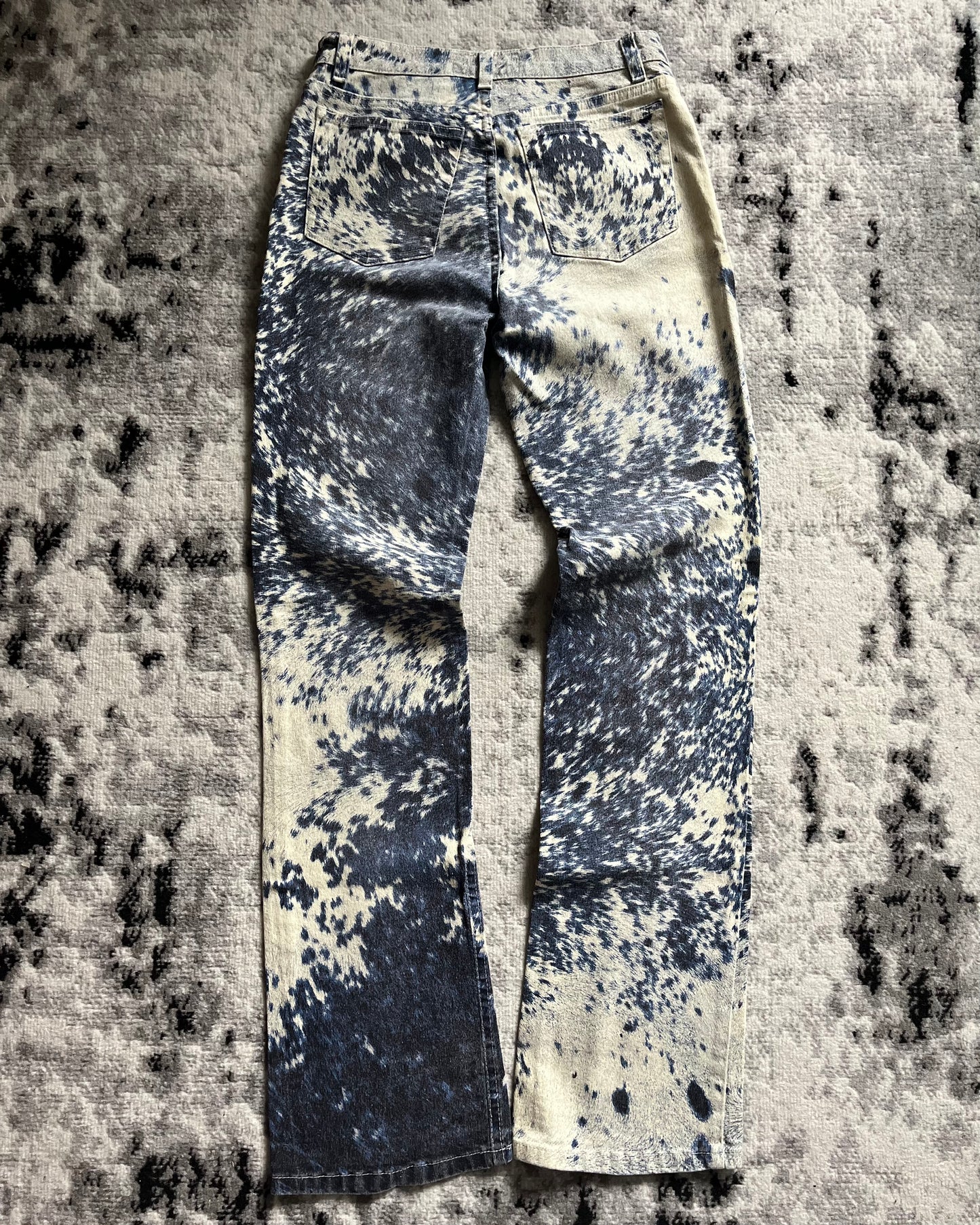 FW1999 Roberto Cavalli Furry Cowprint Movement Pants (XS/S)