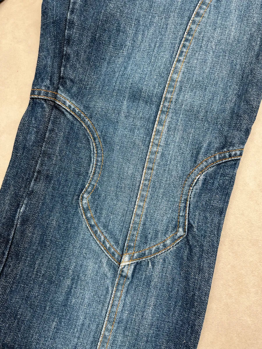 2000s Roberto Cavalli Blue Denim Panelled Jeans oimYoQrF 9
