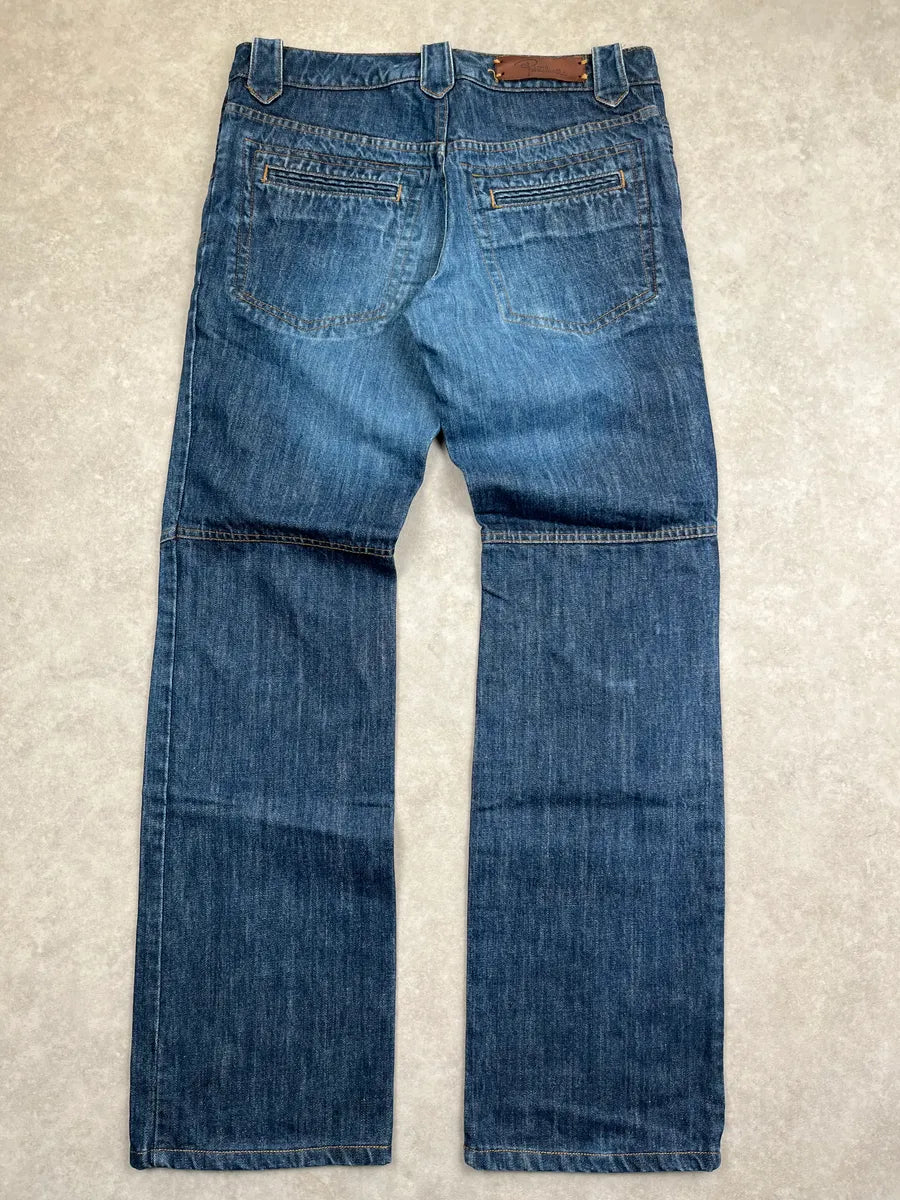 2000s Roberto Cavalli Blue Denim Panelled Jeans oimYoQrF 4