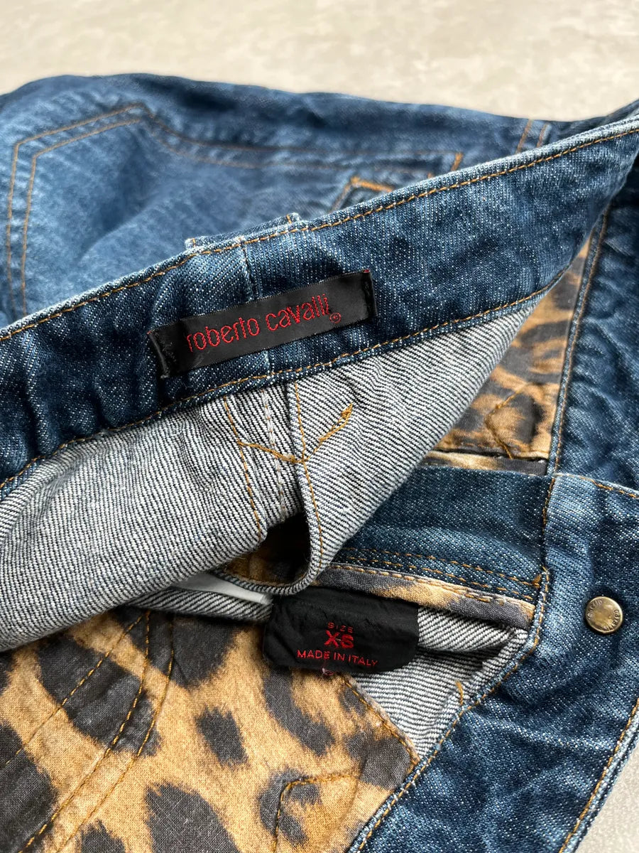 2000s Roberto Cavalli Blue Denim Panelled Jeans oimYoQrF 12