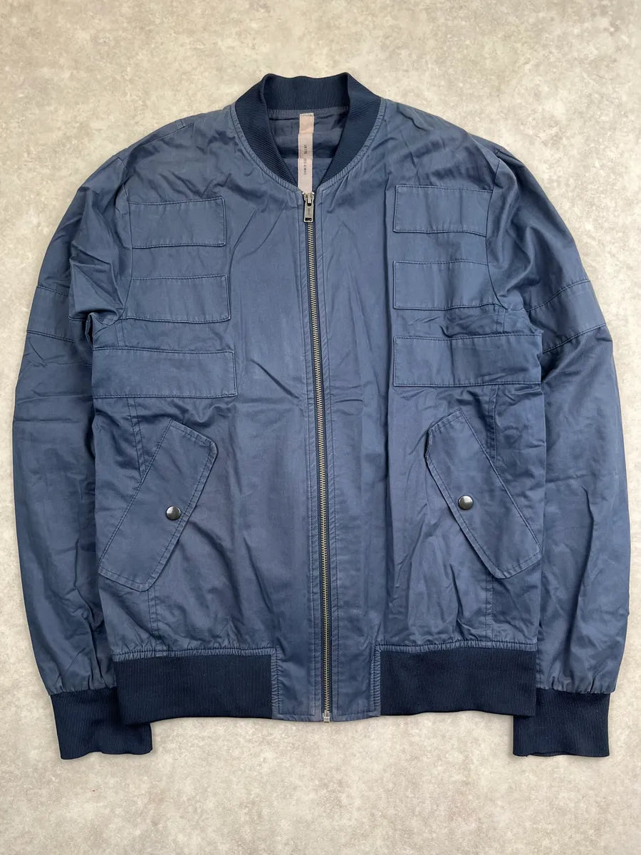 Damir Doma Slate Blue Nylon Multi-Pocket Bomber Jacket vkguNRM 0