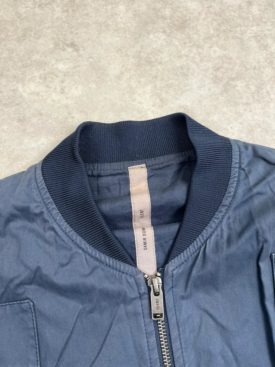 Damir Doma Slate Blue Nylon Multi-Pocket Bomber Jacket vkguNRM 7