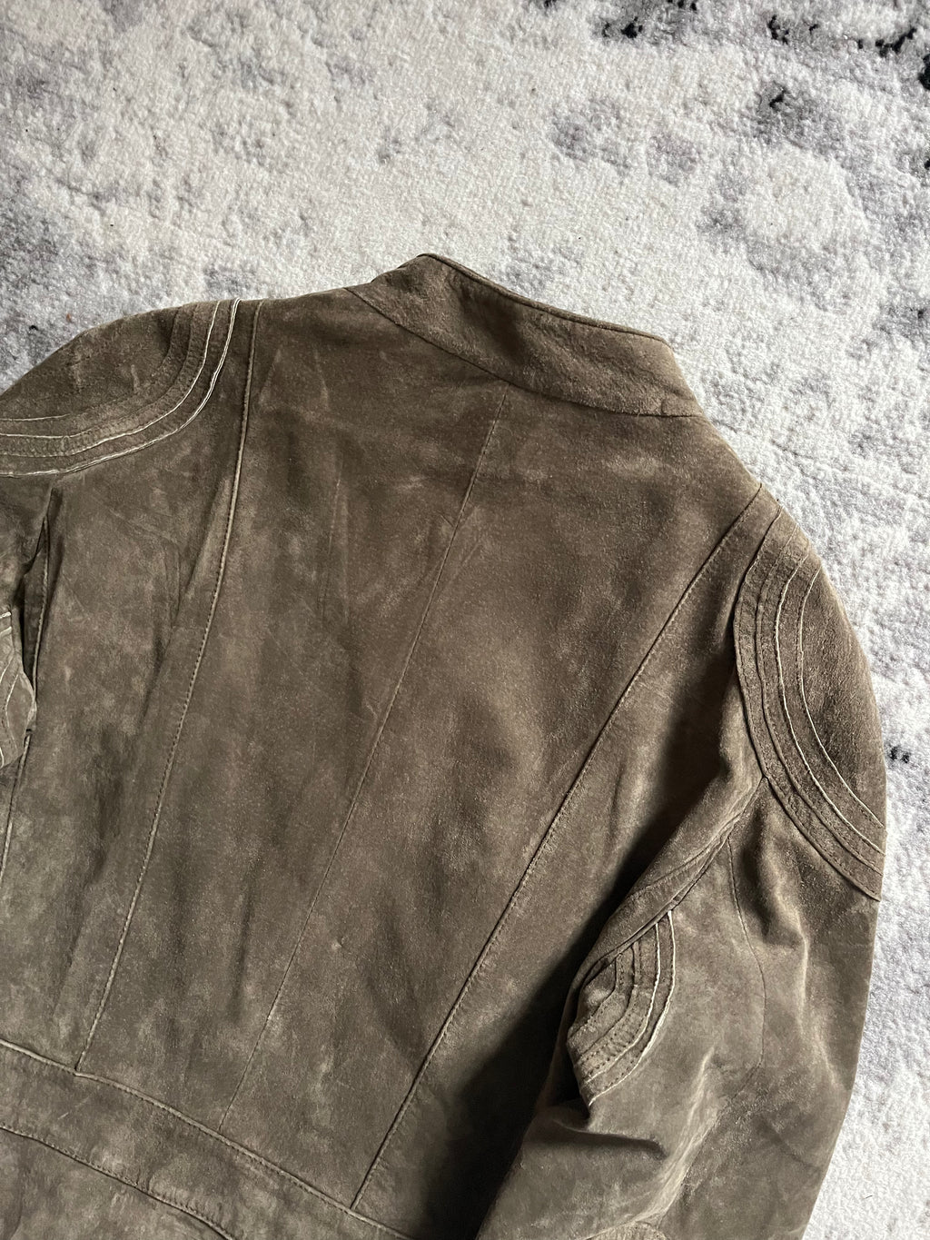 Balmain オリーブ プレリサイス ミニマル 7 ジップ ジャケット (XS/S)