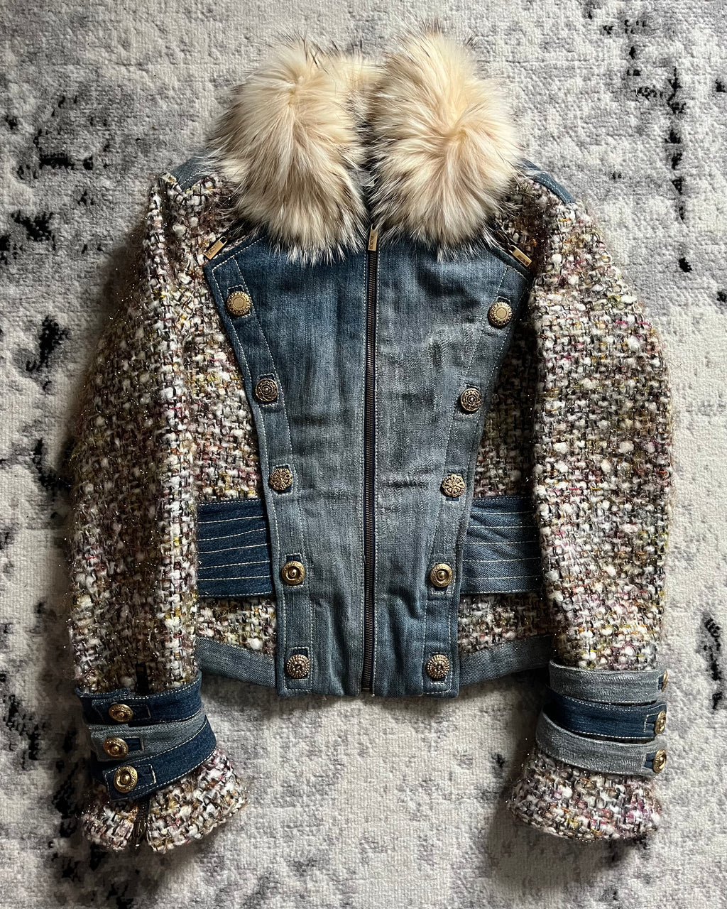 2005年秋冬シーズン カヴァリ エレガント ロイヤルウール デニムベスト (XS/S)