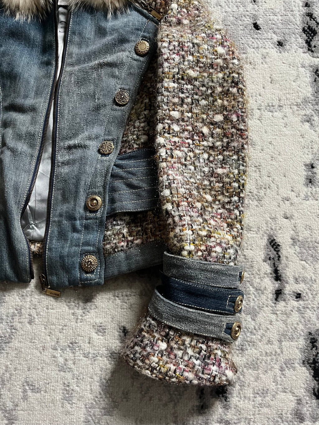 2005年秋冬シーズン カヴァリ エレガント ロイヤルウール デニムベスト (XS/S)