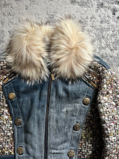 AW2005 Cavalli Elegant Royal Wool Denim Vest (XS/S)