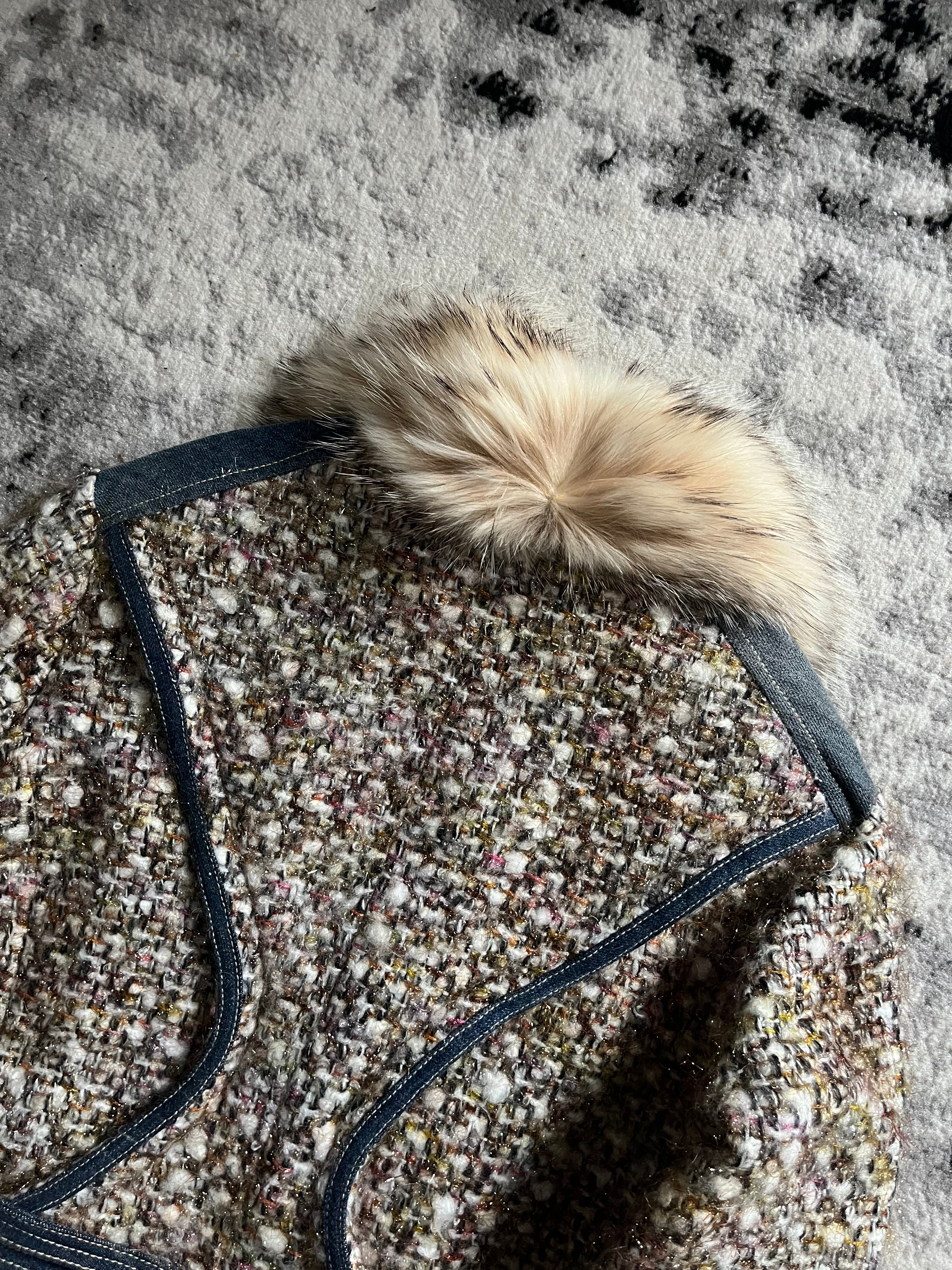 2005年秋冬シーズン カヴァリ エレガント ロイヤルウール デニムベスト (XS/S)