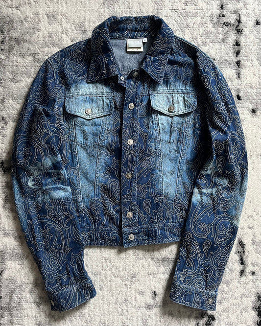 Versace Blue Faded Precious  Denim Jacket (XS)