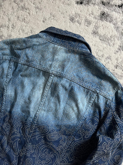 Versace Blue Faded Precious  Denim Jacket (XS)