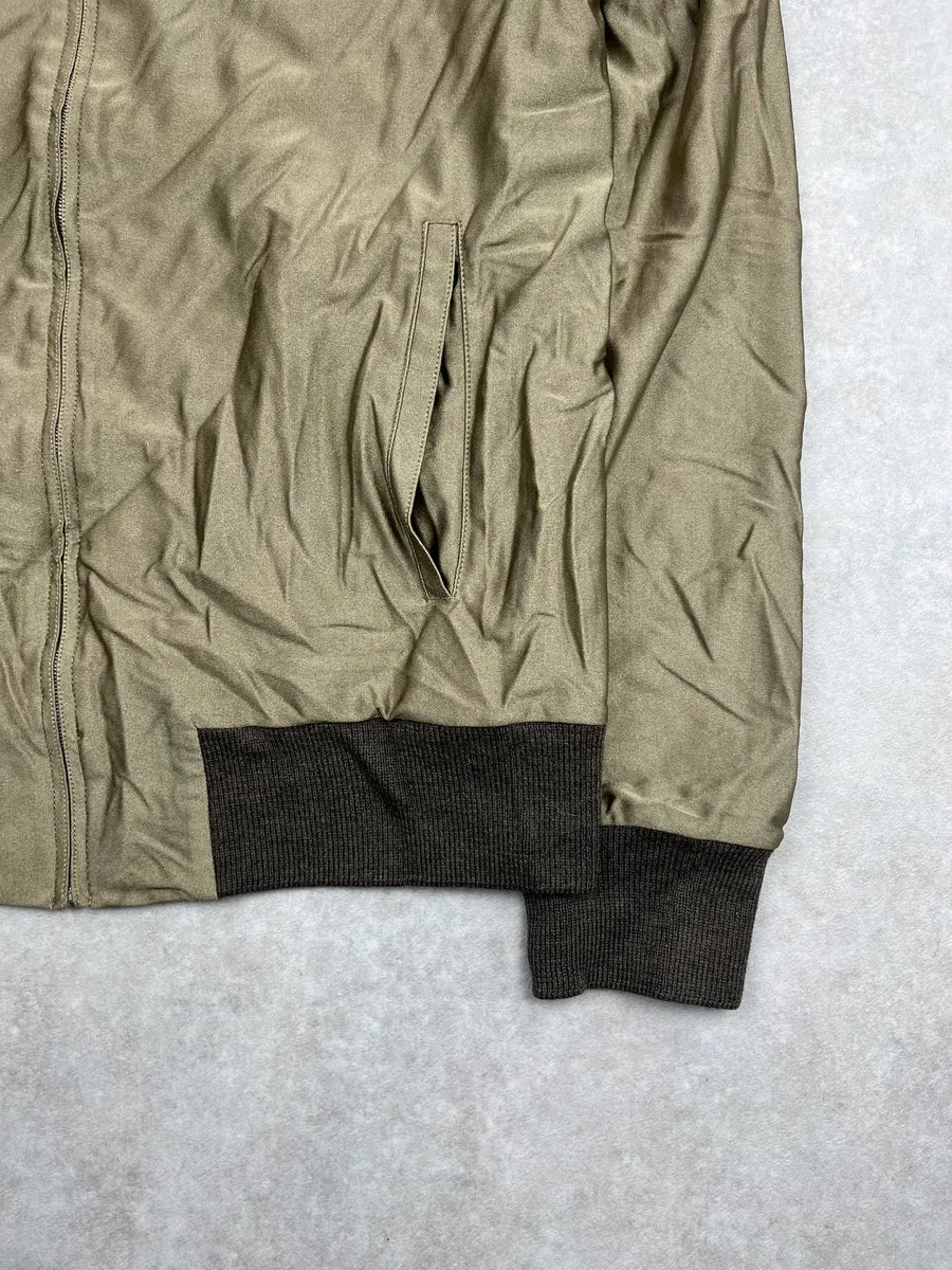 FW2015 Acne Studios Khaki Nylon Contrast Rib Light Jacket oDSyOBgo 7
