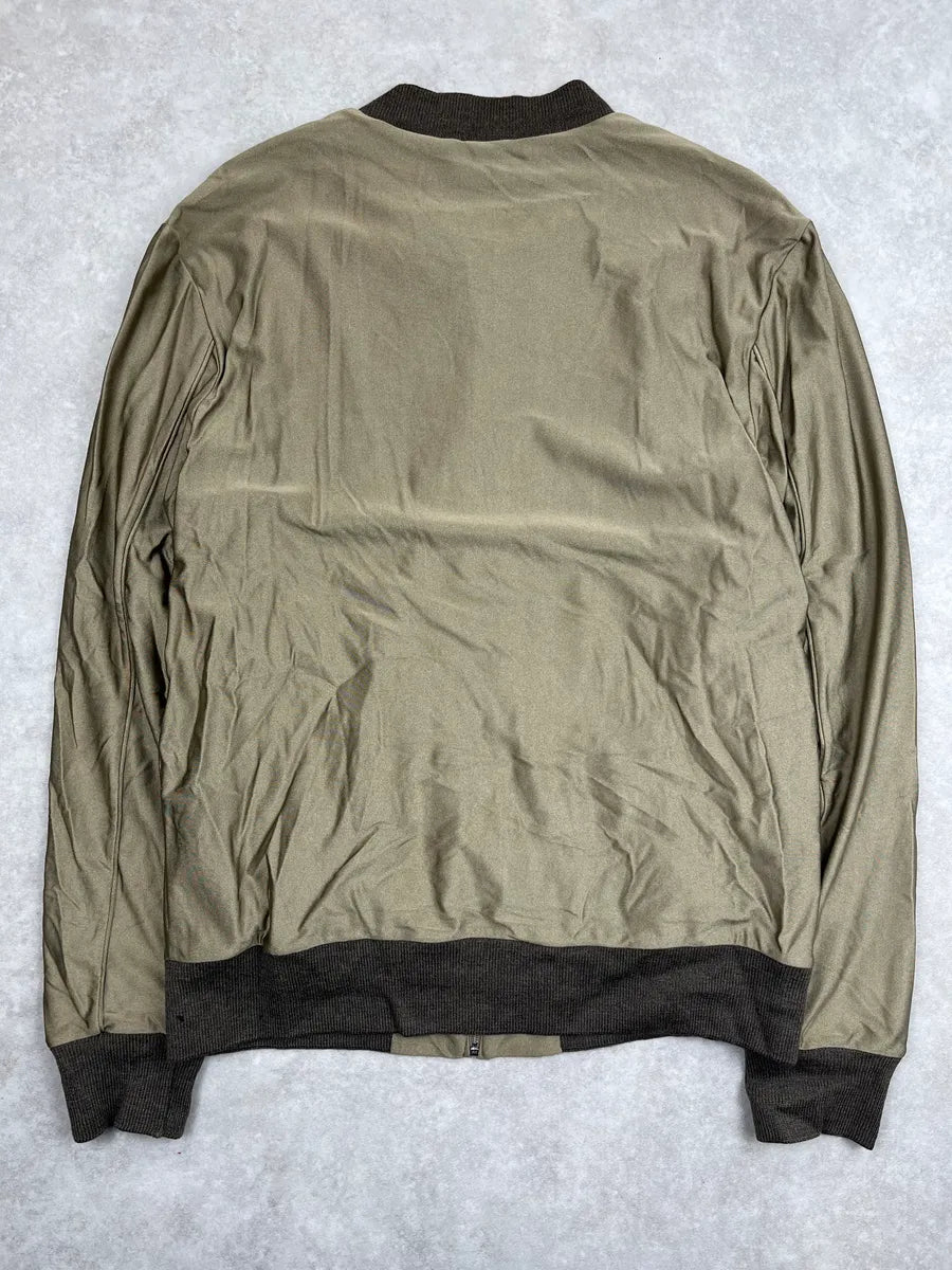 FW2015 Acne Studios Khaki Nylon Contrast Rib Light Jacket oDSyOBgo 3