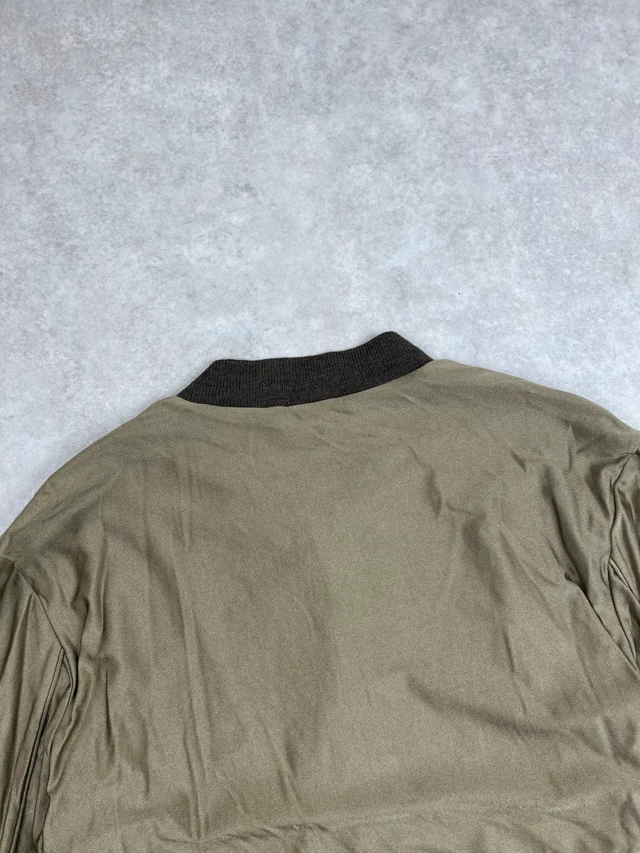 FW2015 Acne Studios Khaki Nylon Contrast Rib Light Jacket oDSyOBgo 6