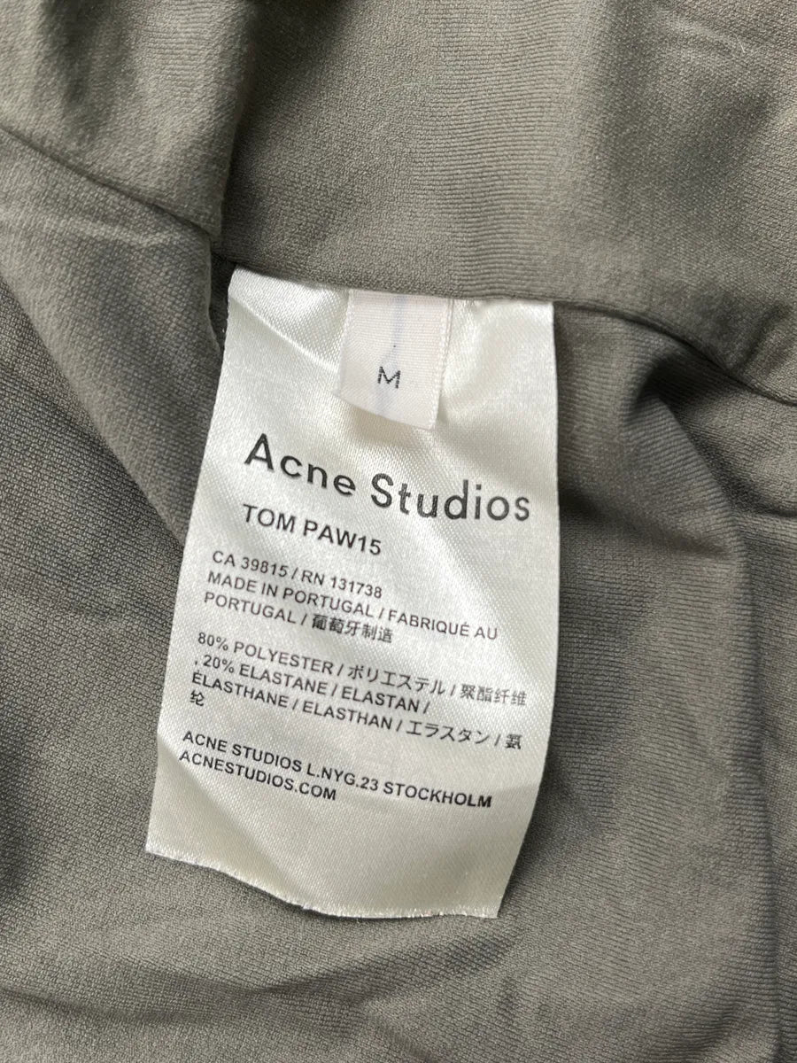 FW2015 Acne Studios Khaki Nylon Contrast Rib Light Jacket oDSyOBgo 9