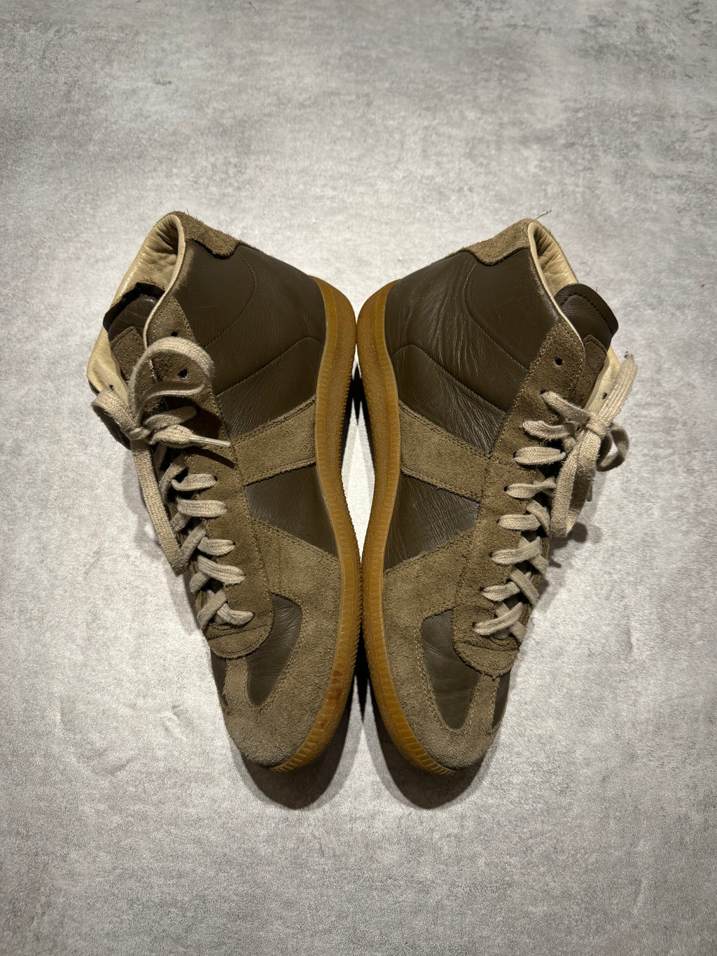 Maison Margiela Replica High Brown Leather Shoes