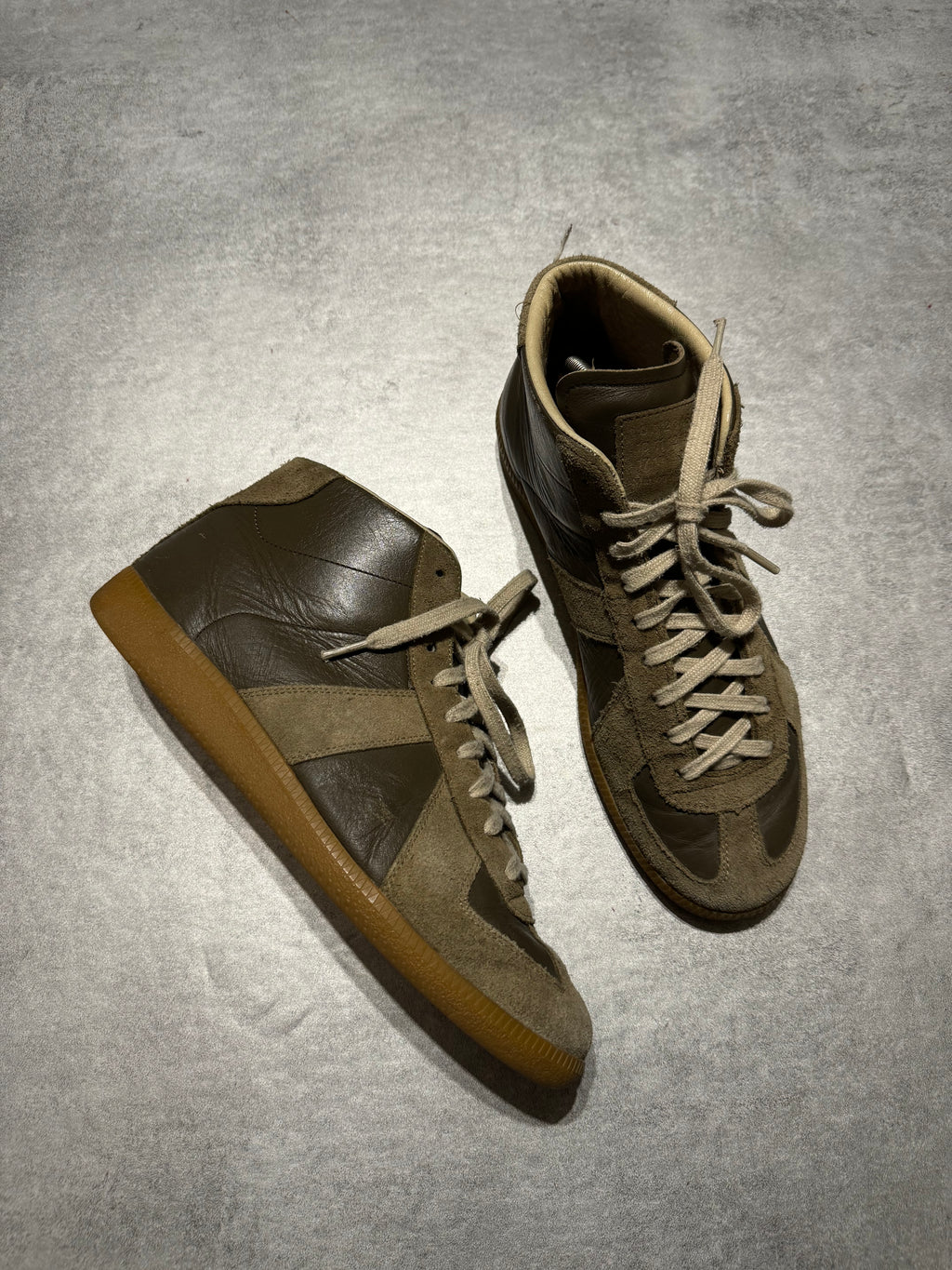 Maison Margiela Replica High Brown Leather Shoes