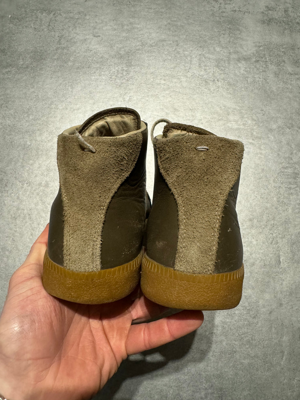 Maison Margiela Replica High Brown Leather Shoes