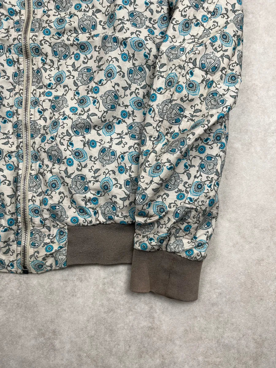 SS2013 Gucci Light Grey Silk Paisley Light Jacket KpkGBgC 5
