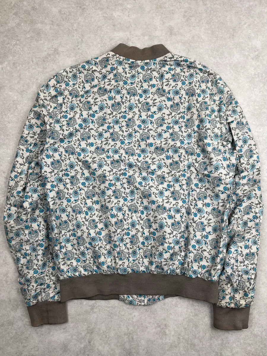 SS2013 Gucci Light Grey Silk Paisley Light Jacket KpkGBgC 1