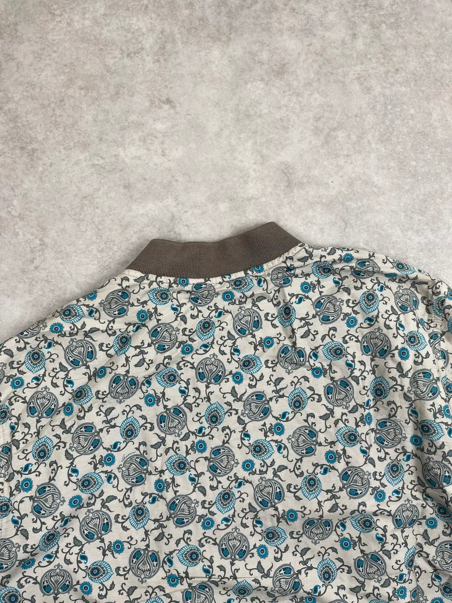 SS2013 Gucci Light Grey Silk Paisley Light Jacket KpkGBgC 7