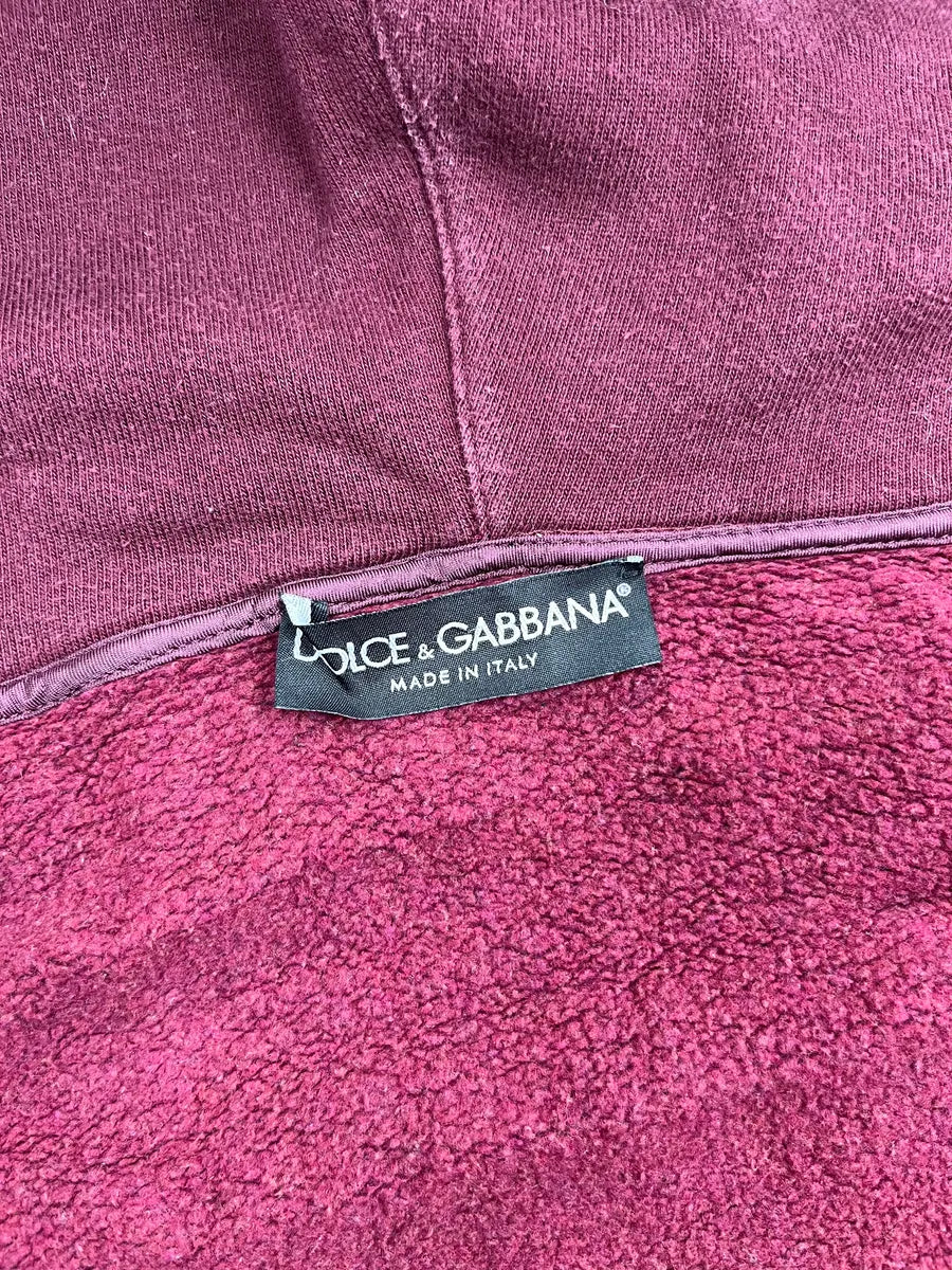 2010s Dolce & Gabbana Burgundy Embroidered Zip-up Hoodie OwyxaUkV 9