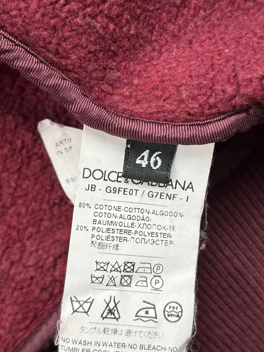 2010s Dolce & Gabbana Burgundy Embroidered Zip-up Hoodie OwyxaUkV 10