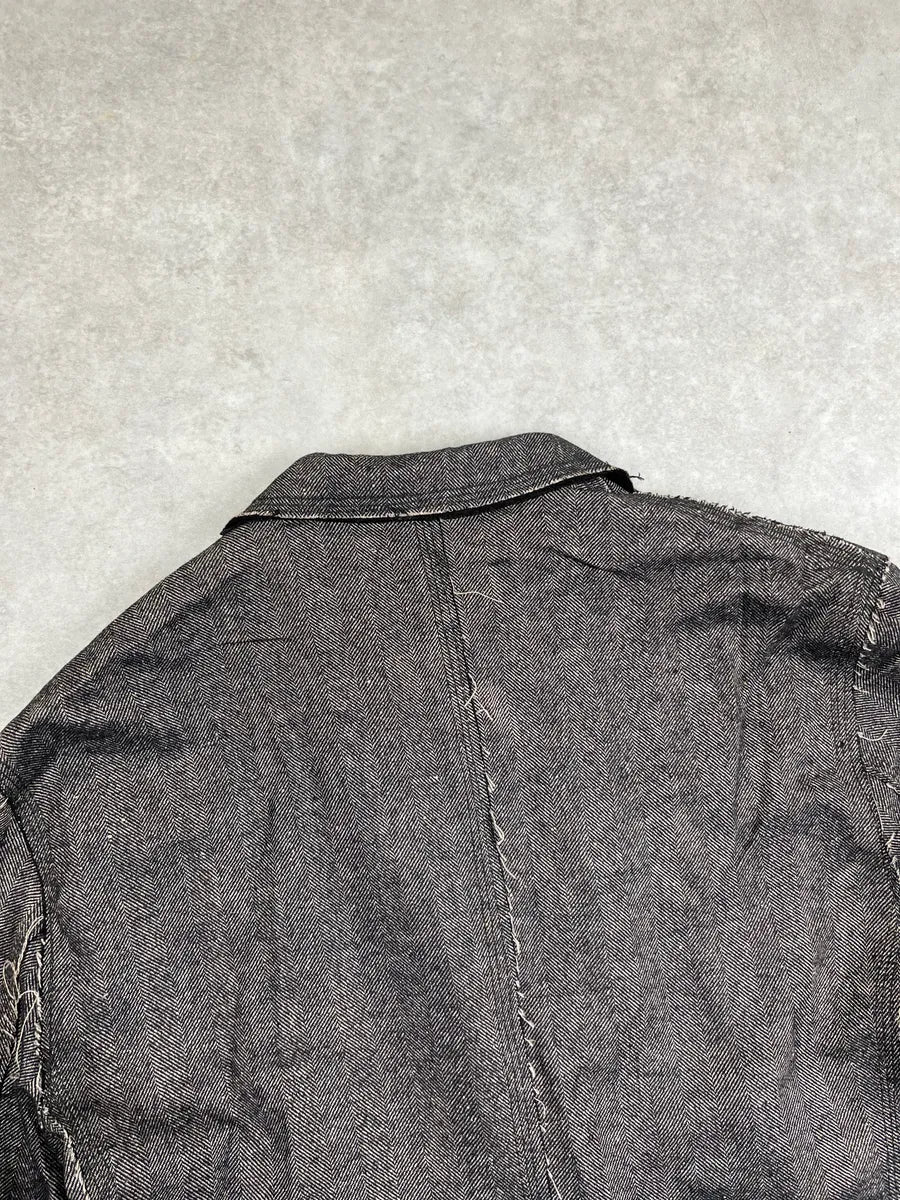 Dolce & Gabbana Grey Wool Distressed Blazer Jacket eaoemphF 6