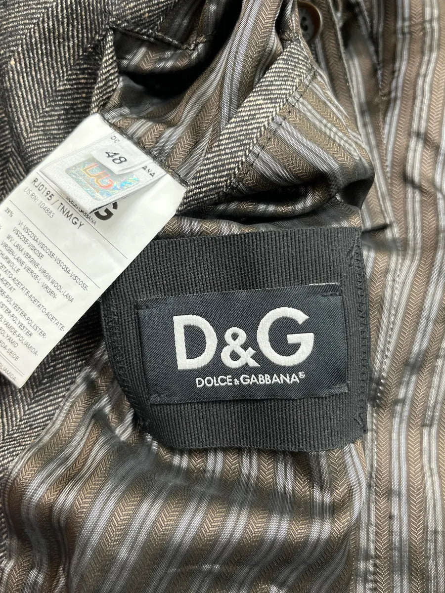 Dolce & Gabbana Grey Wool Distressed Blazer Jacket eaoemphF 11