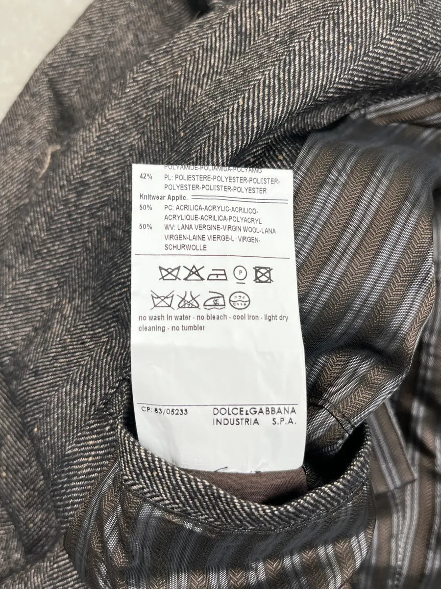 Dolce & Gabbana Grey Wool Distressed Blazer Jacket eaoemphF 12