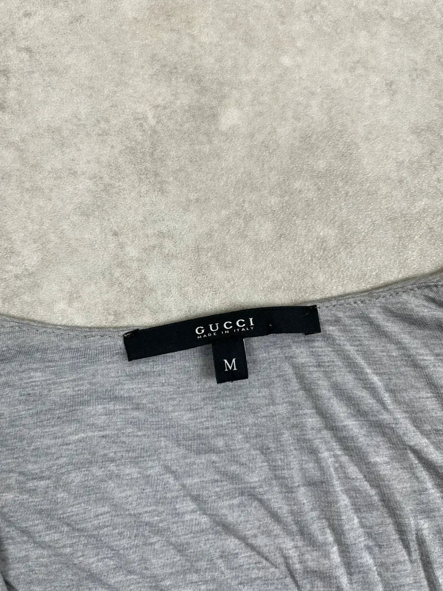 SS2008 Gucci Grey Modal Logo Wrap Longsleeve by Frida Giannini aYFtZPLl 8