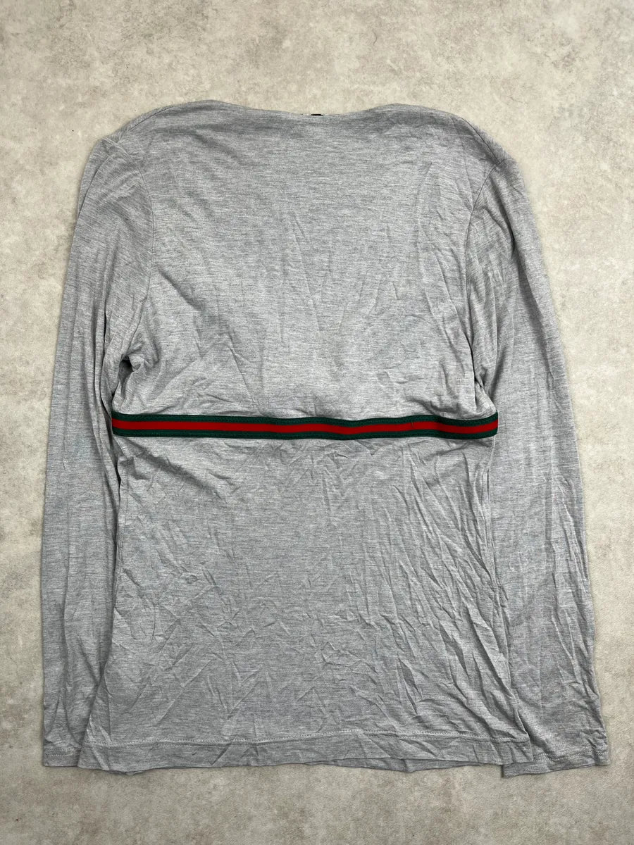 SS2008 Gucci Grey Modal Logo Wrap Longsleeve by Frida Giannini aYFtZPLl 3