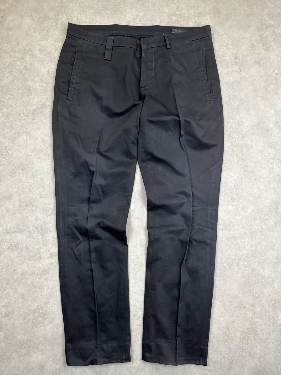 SS2002 Prada Black Tailored Pants xBjIdDAs 0