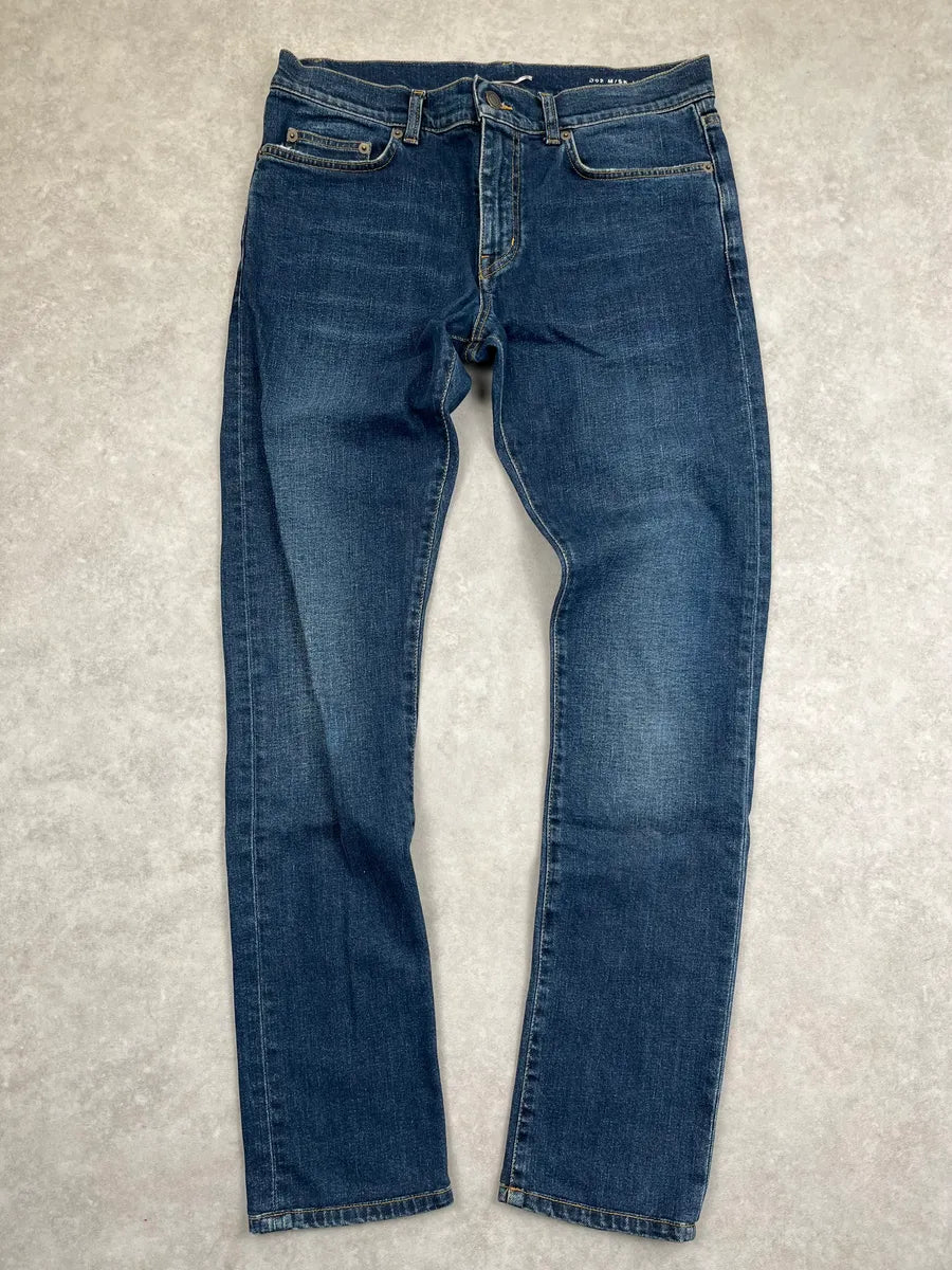 Saint Laurent Blue Denim Slim Washed Jeans qLnYWxLB 0