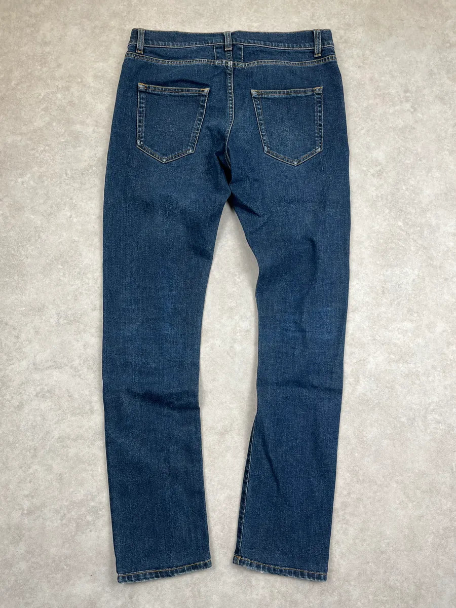 Saint Laurent Blue Denim Slim Washed Jeans qLnYWxLB 4