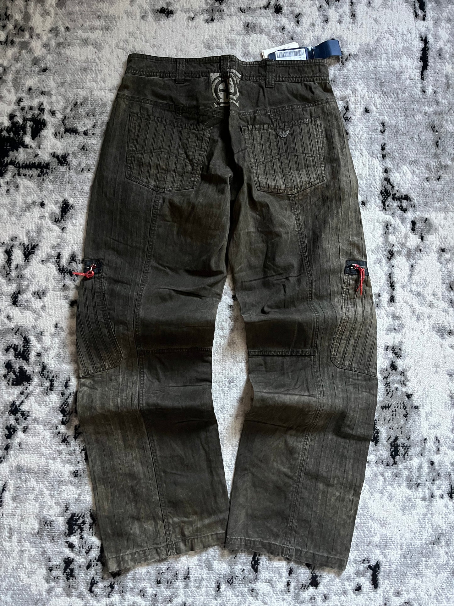 AW2019 Armani Elevation Parachute Cargo Olive Pants (XL)