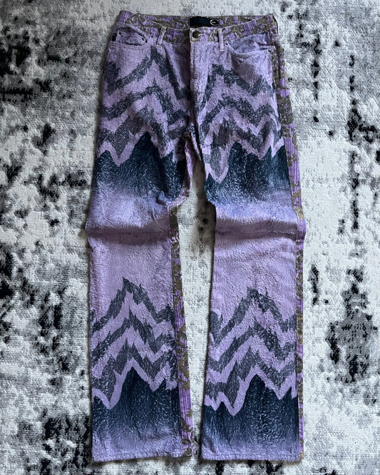 00s Cavalli Mountain Peninsula Purple Relaxed Pants (S)