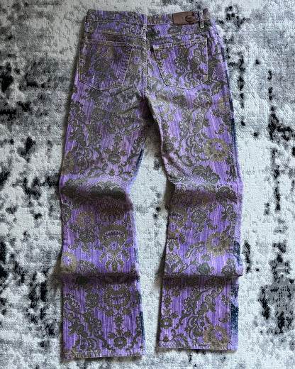 00s Cavalli Mountain Peninsula Purple Relaxed Pants (S)