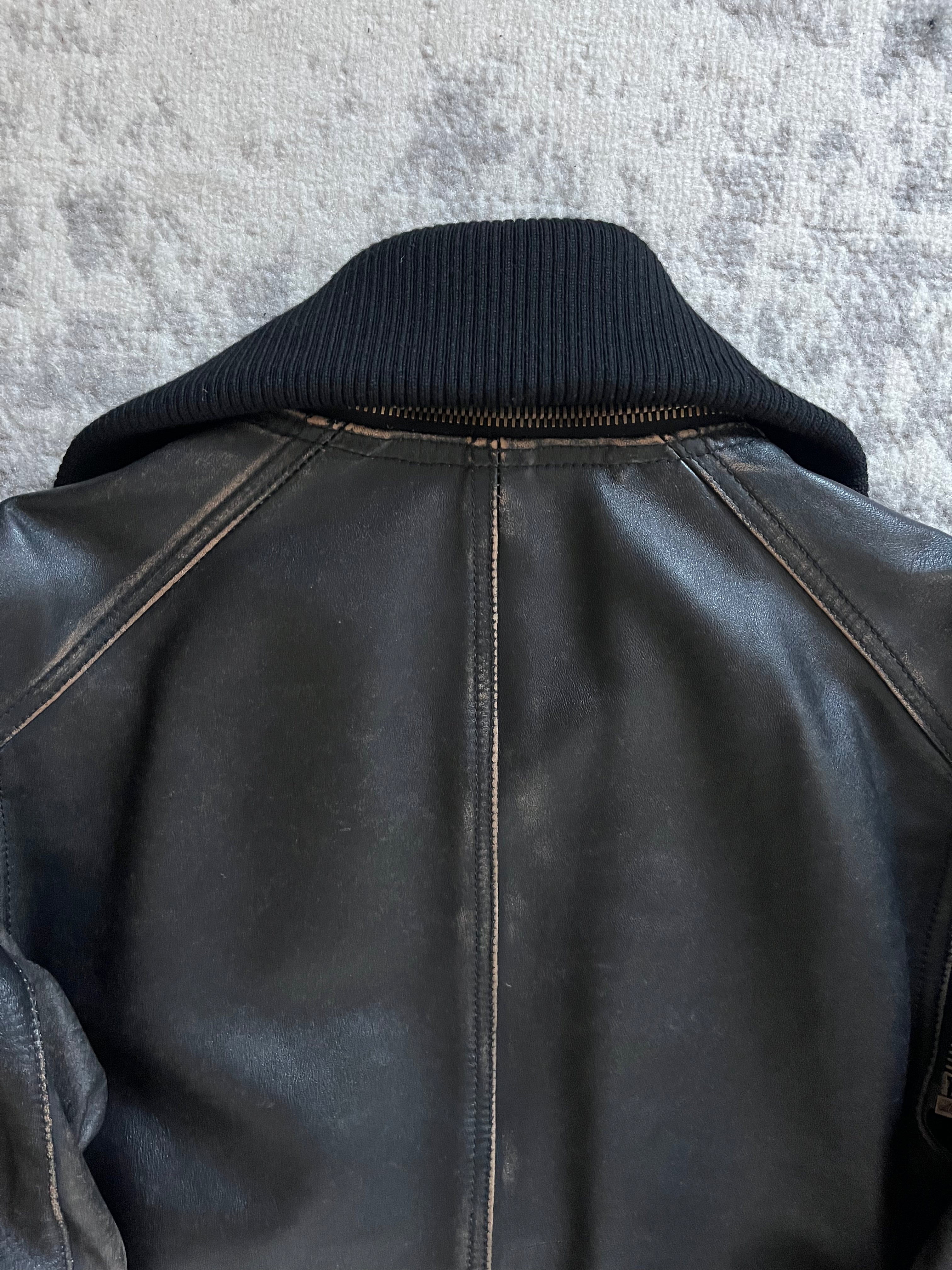 2003AW ドルチェ＆ガッバーナ デタッチャブルジップホースレザージャケット(M)