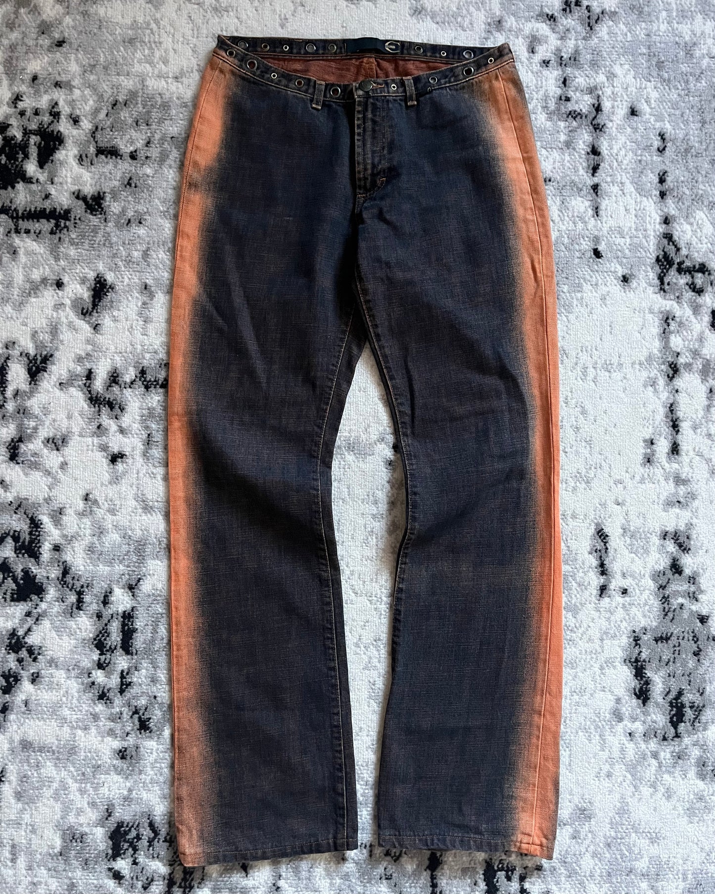 00s Cavalli Faded Orange Casual Denim Pants (S/M)