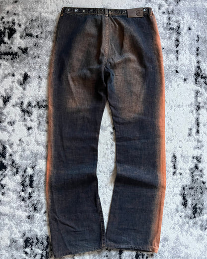 00s Cavalli Faded Orange Casual Denim Pants (S/M)