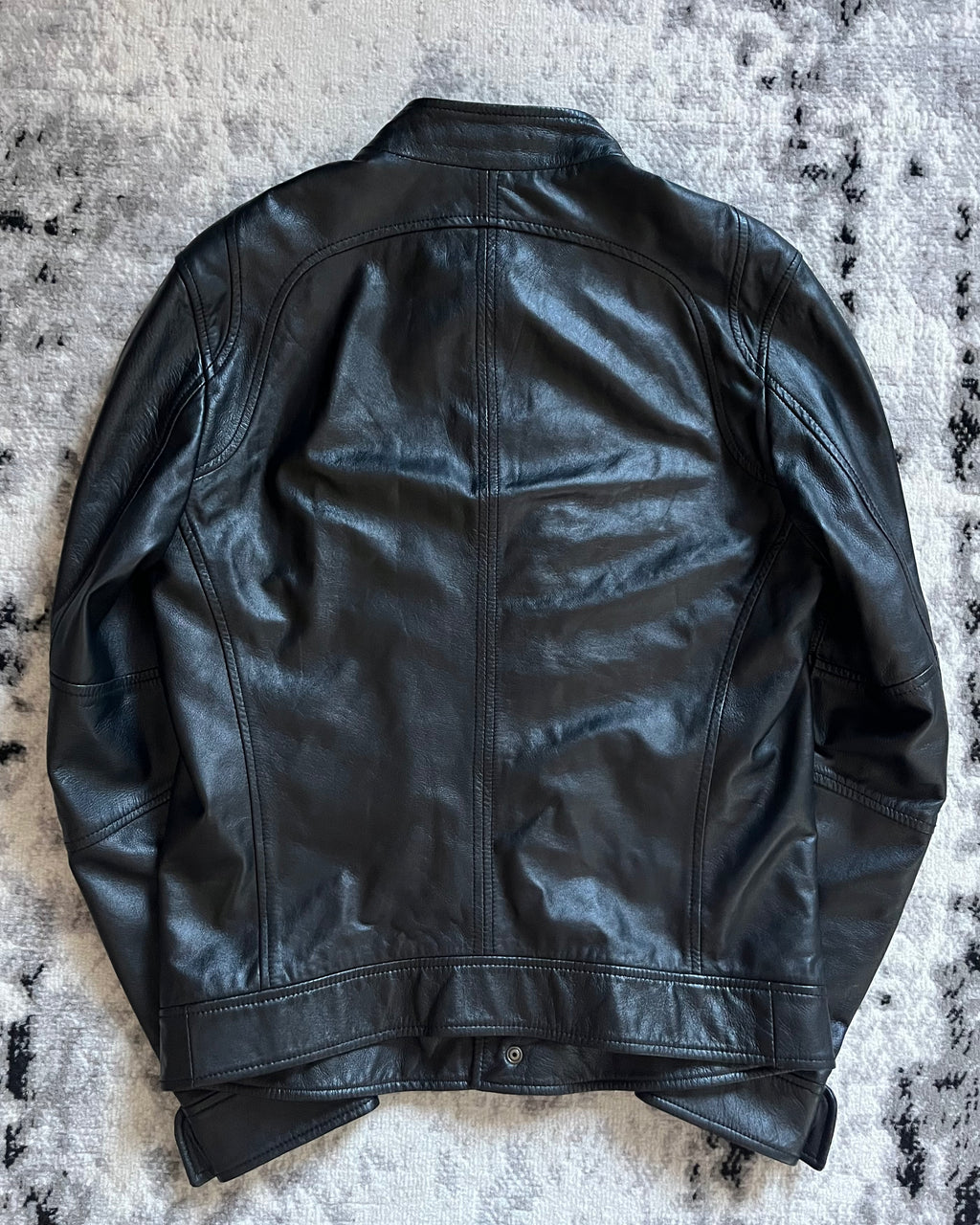 AW2010 Dolce & Gabbana Black Biker Leather Jacket (M/L)