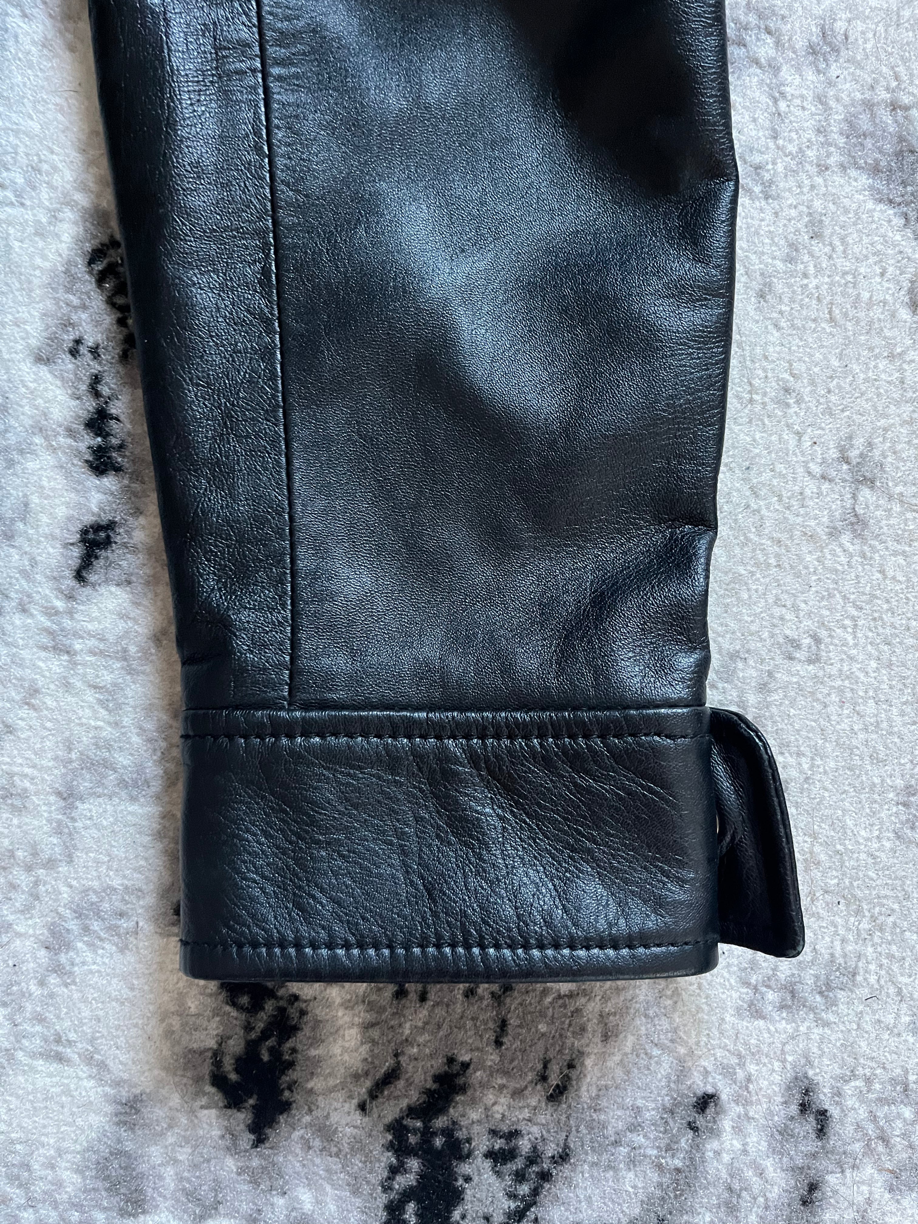 AW2010 Dolce & Gabbana Black Biker Leather Jacket (M/L)