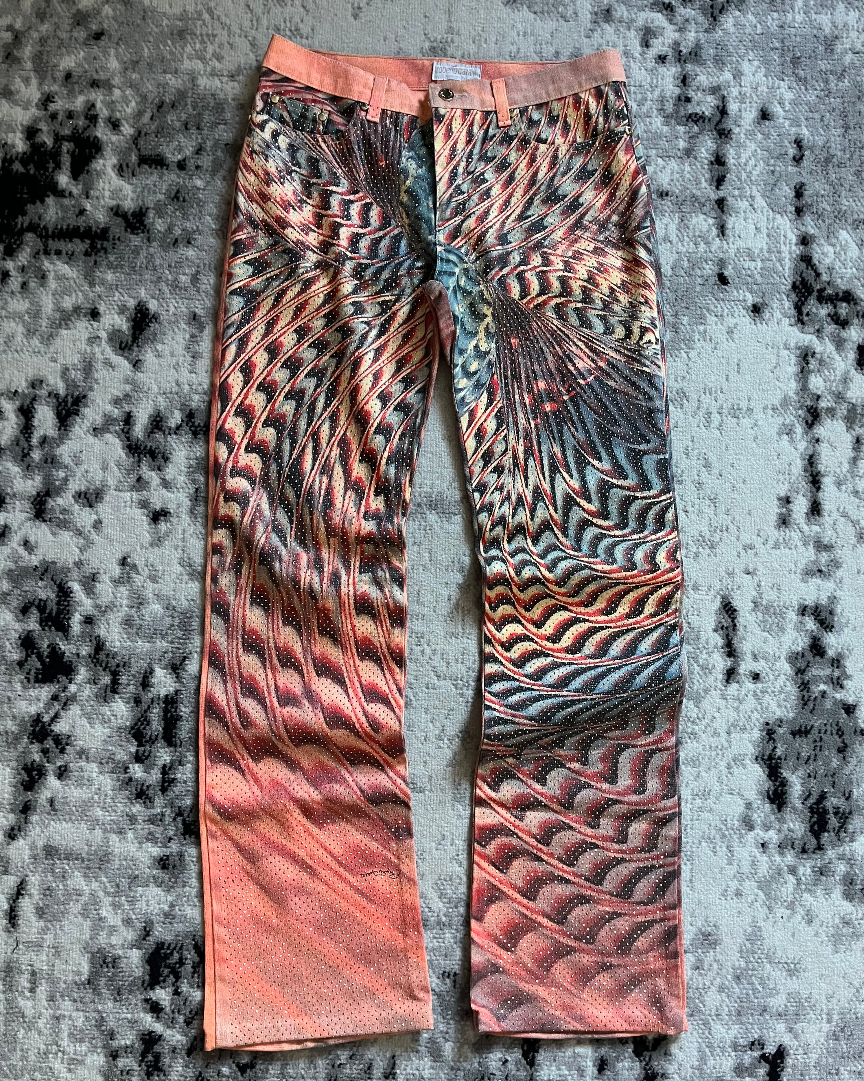 SS2001 Roberto Cavalli LSD Psychadelic Pants Scales (M)