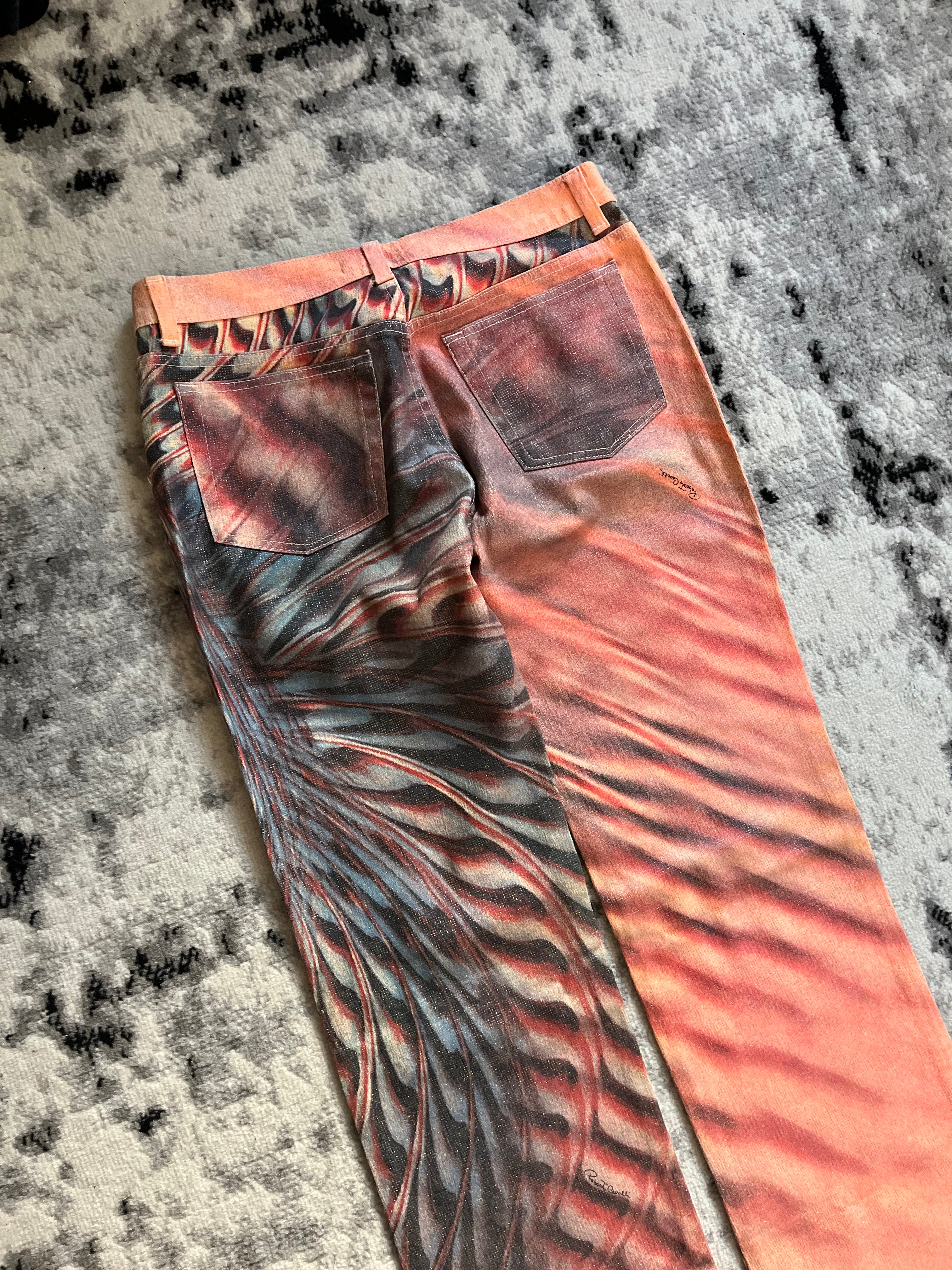 SS2001 Roberto Cavalli LSD Psychadelic Pants Scales (M)