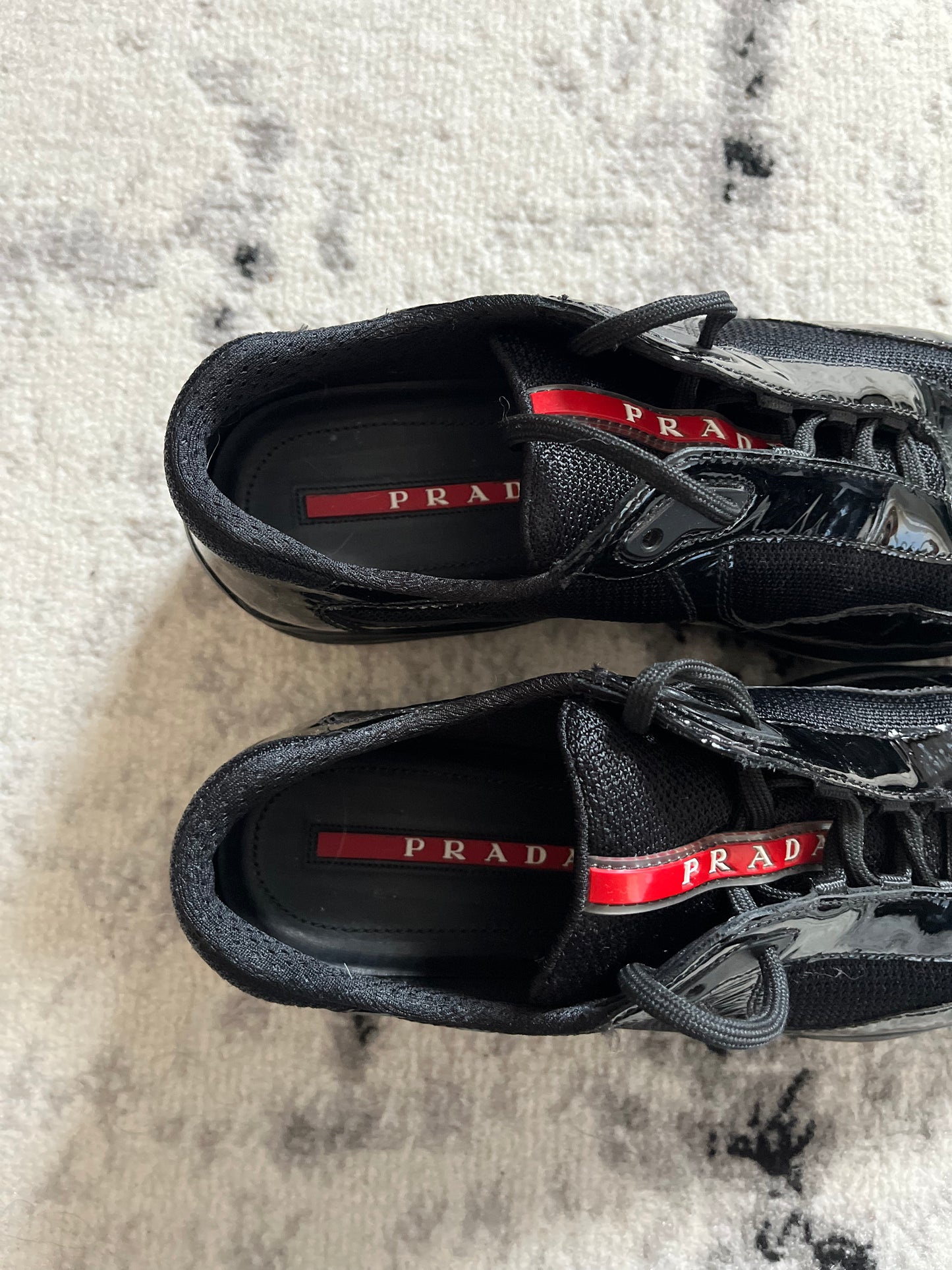 Prada America's Cup Black Satin (40eu/us7)