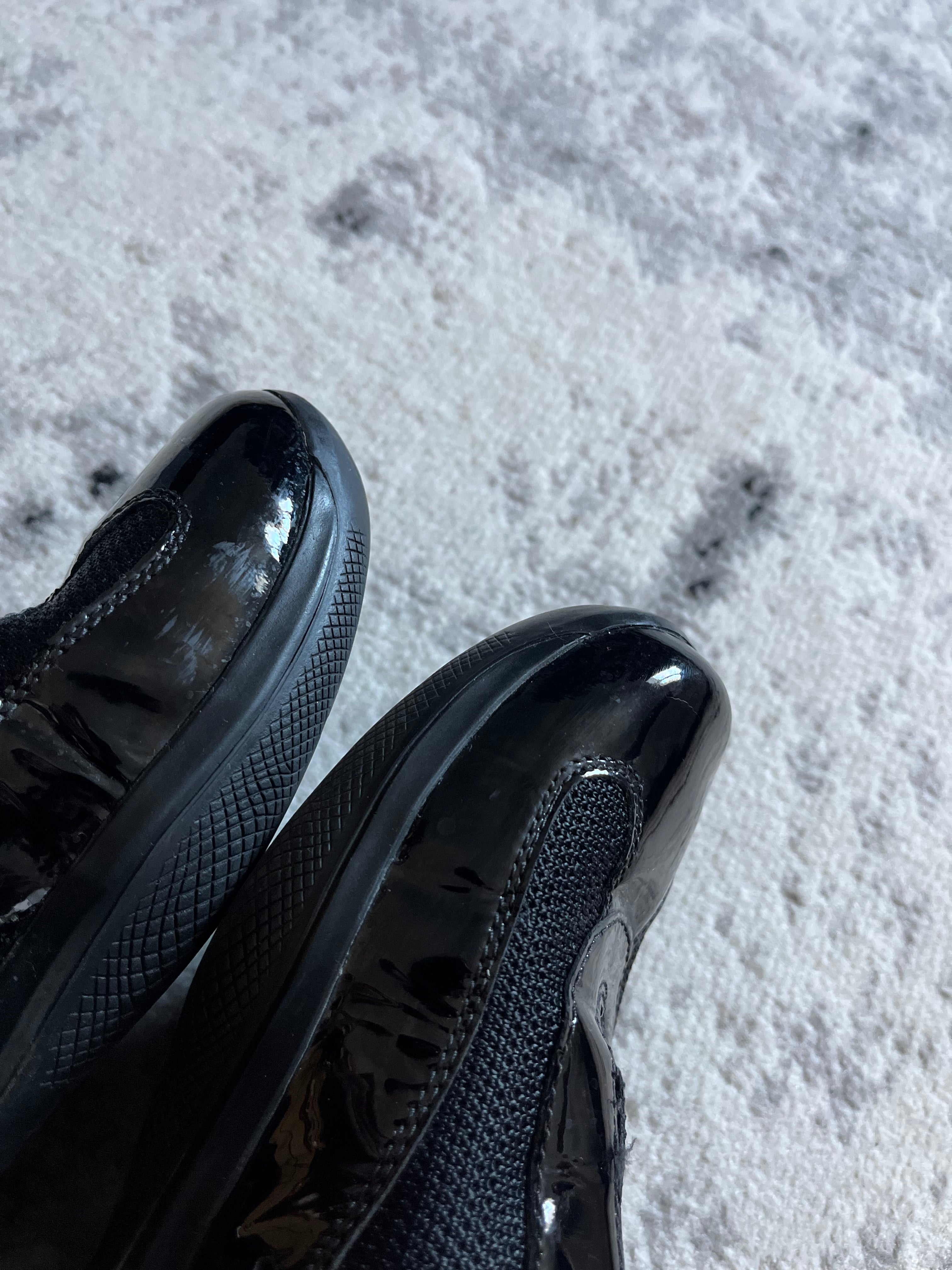 プラダ アメリカズ カップ ブラック サテン (40eu/us7)