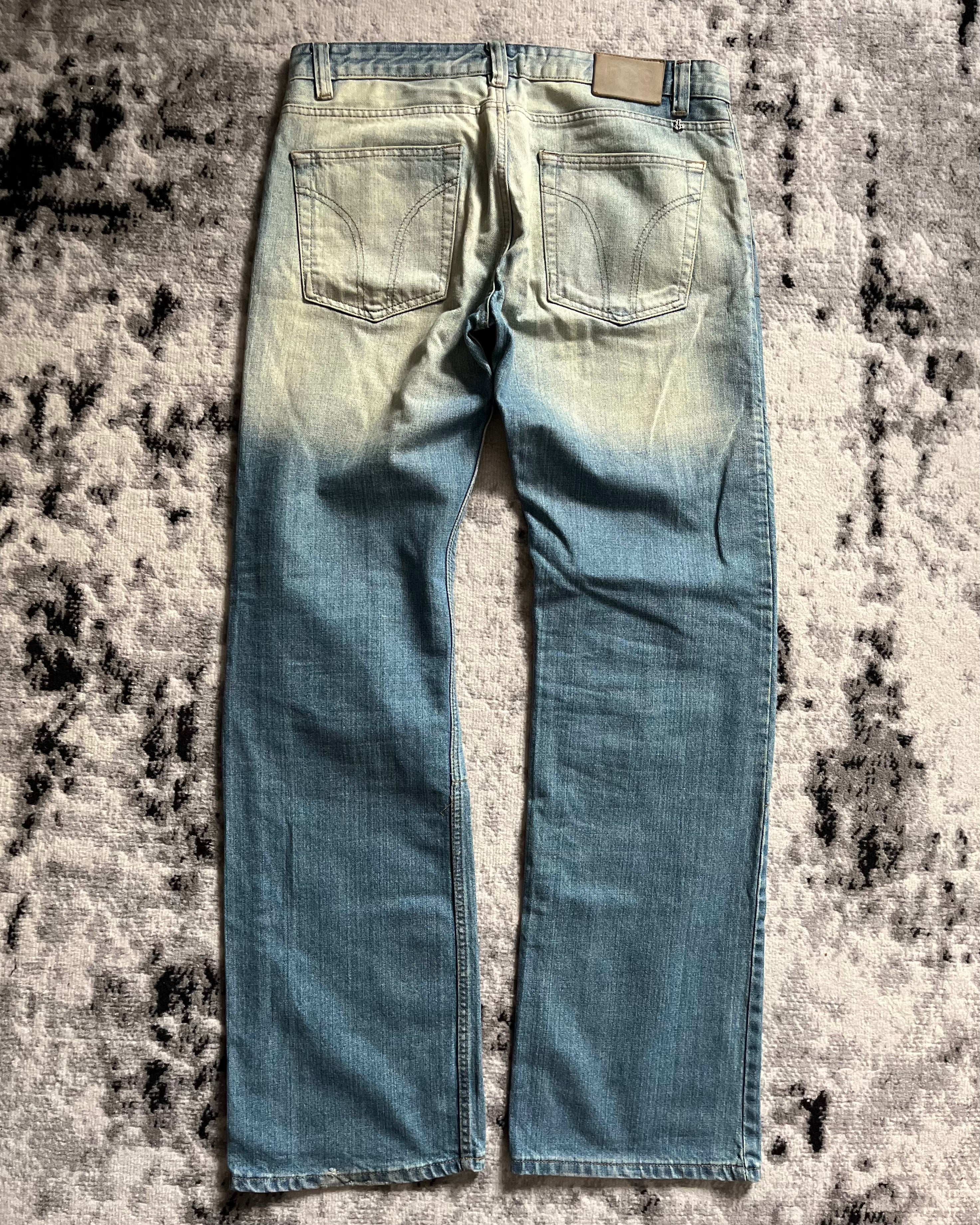 2006FW ドルチェ＆ガッバーナ オレンジ ポエム フェード ジーンズ (L/XL)