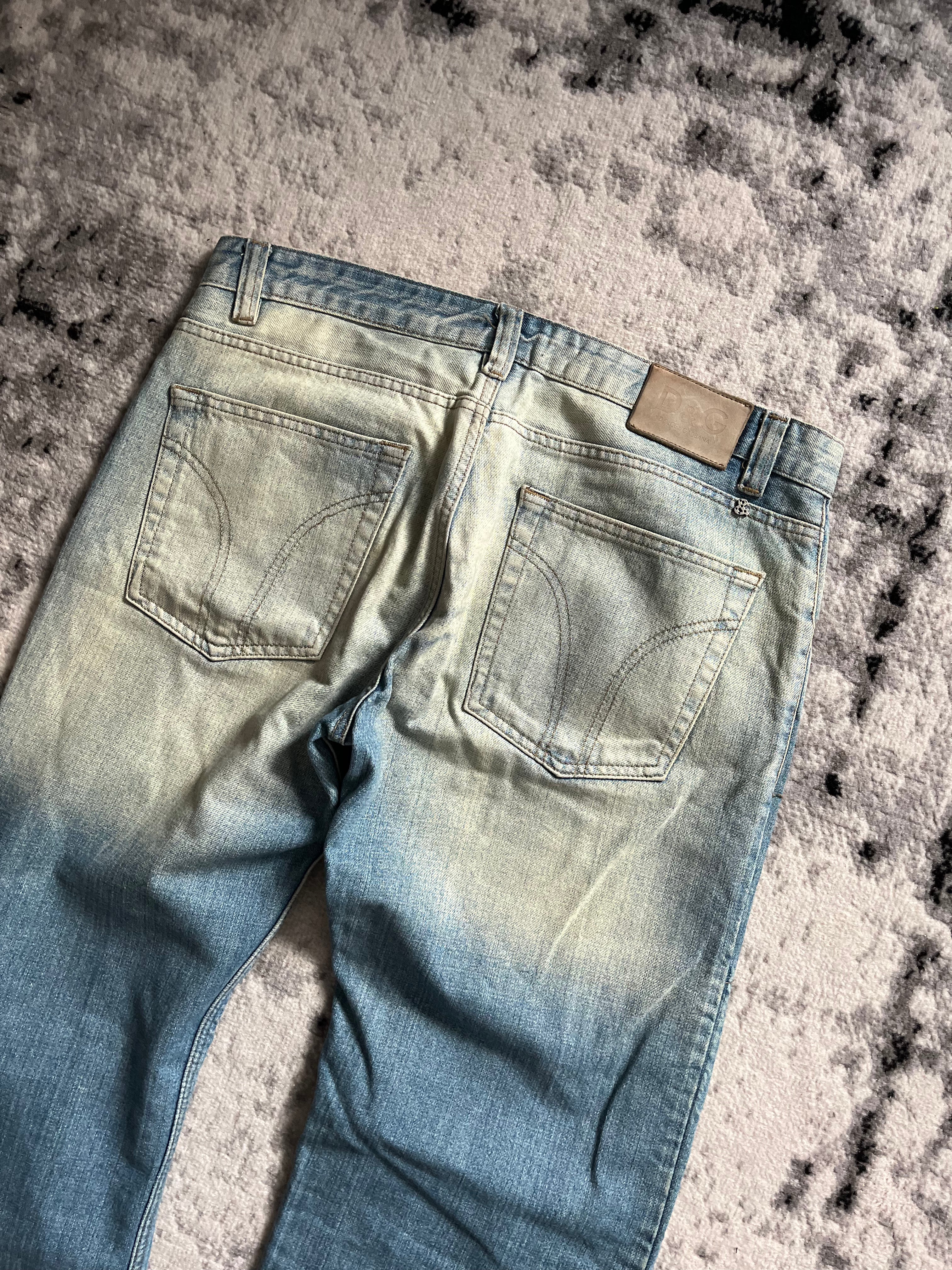 2006FW ドルチェ＆ガッバーナ オレンジ ポエム フェード ジーンズ (L/XL)