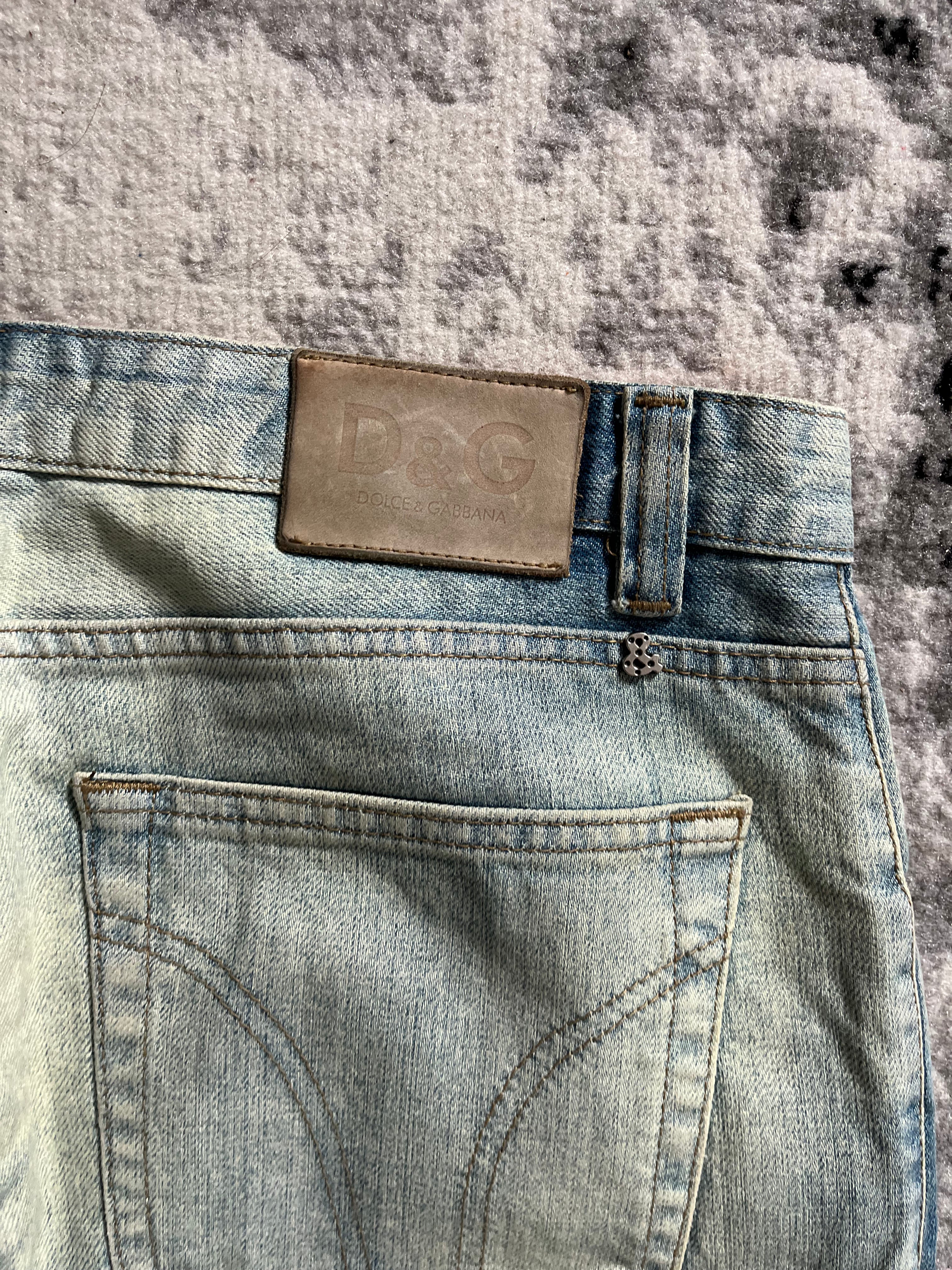 2006FW ドルチェ＆ガッバーナ オレンジ ポエム フェード ジーンズ (L/XL)