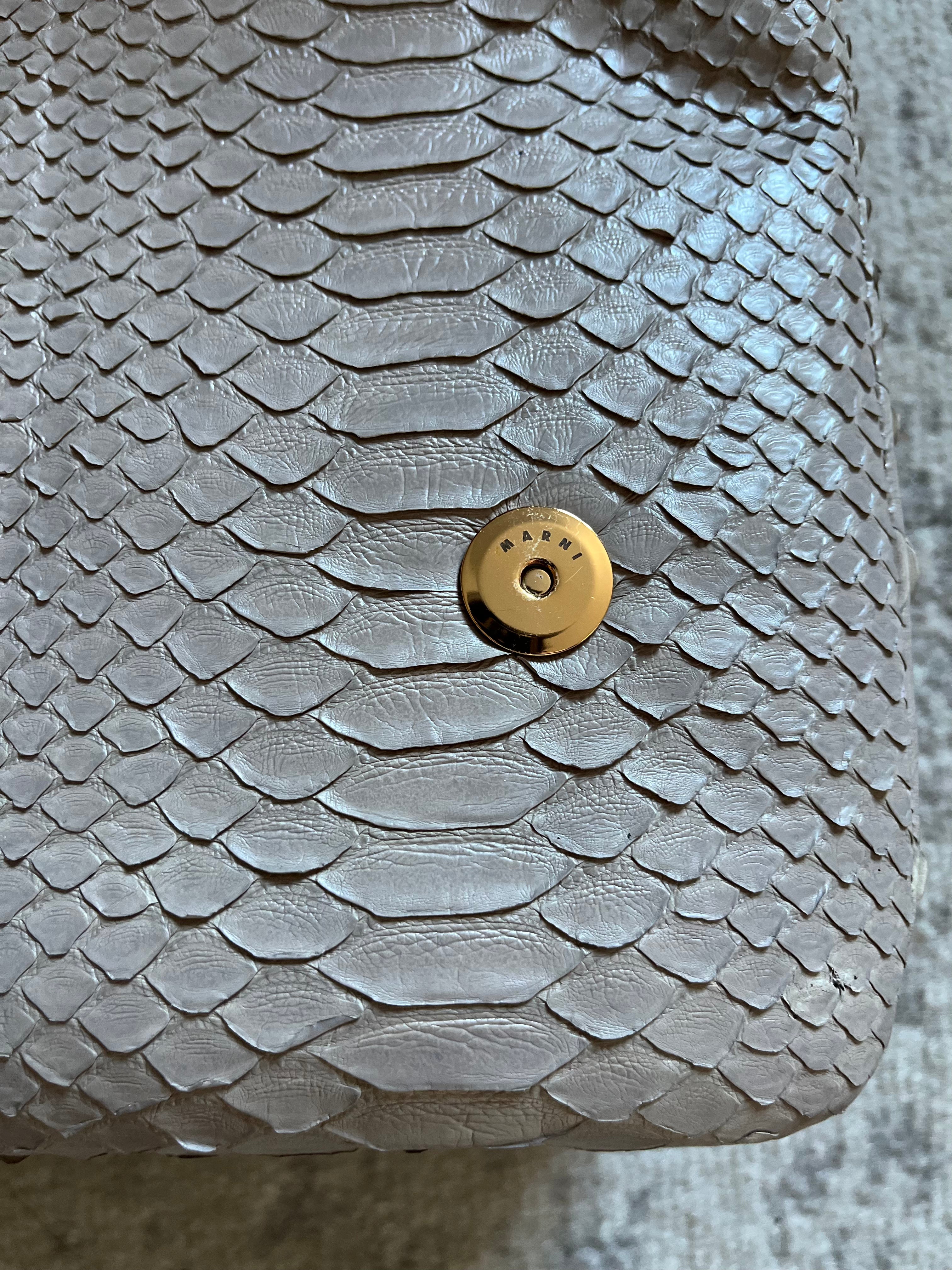 マルニ パイソン レザー モダン バッグ