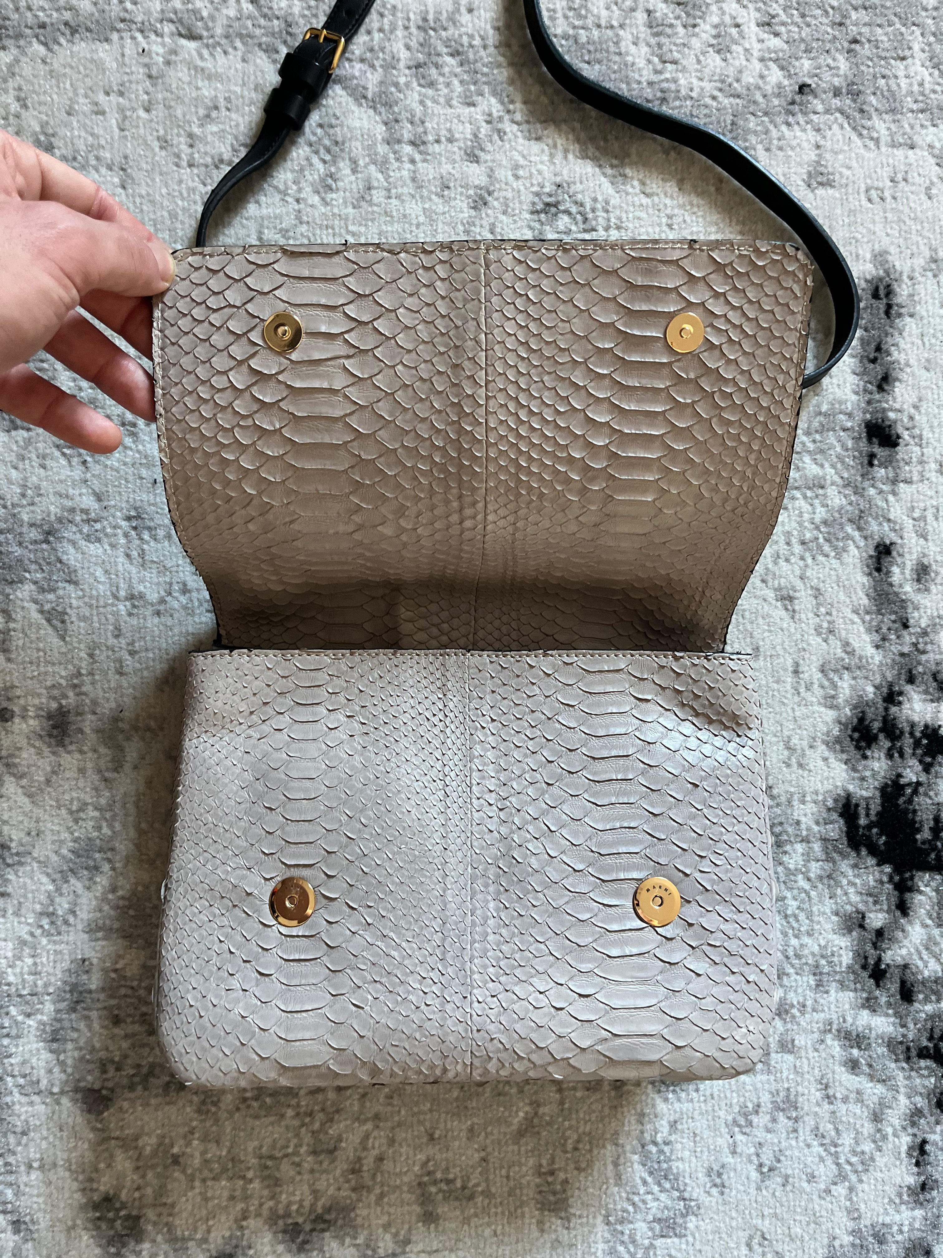 マルニ パイソン レザー モダン バッグ